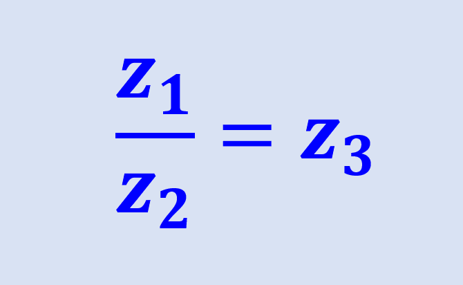 división de números complejos