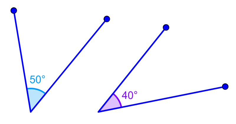 ángulos complementarios separados