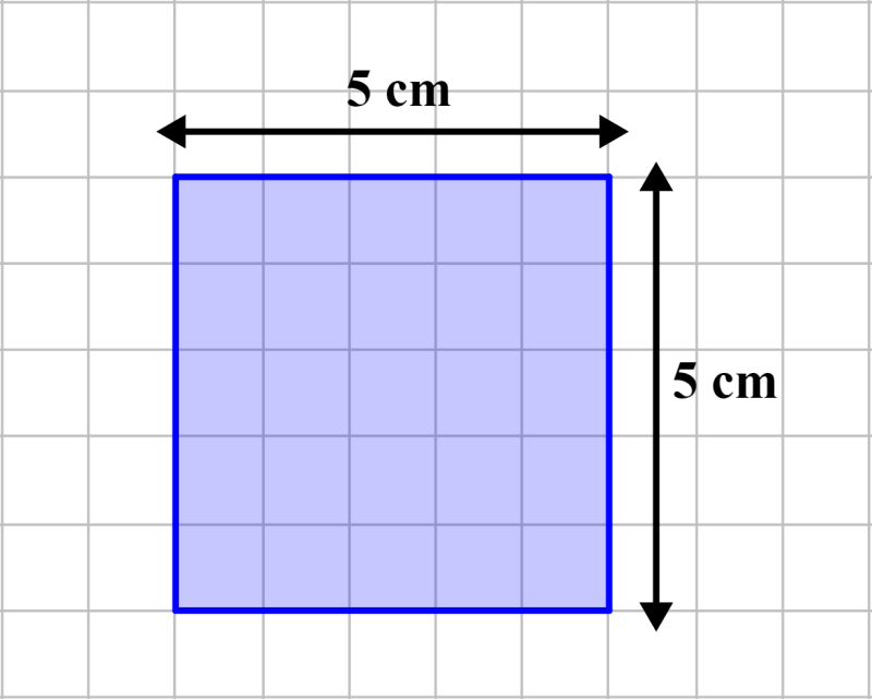 area de un cuadrado en una cuadricula