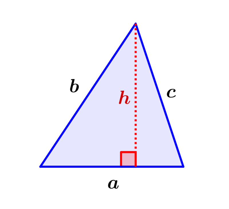 diagrama de altura de un triángulo escaleno