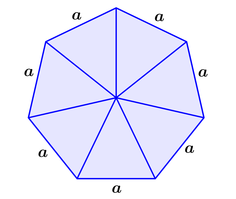 diagrama de heptagono con las longitudes de sus lados