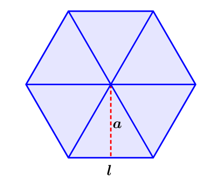 Como calcular apotema de un hexagono