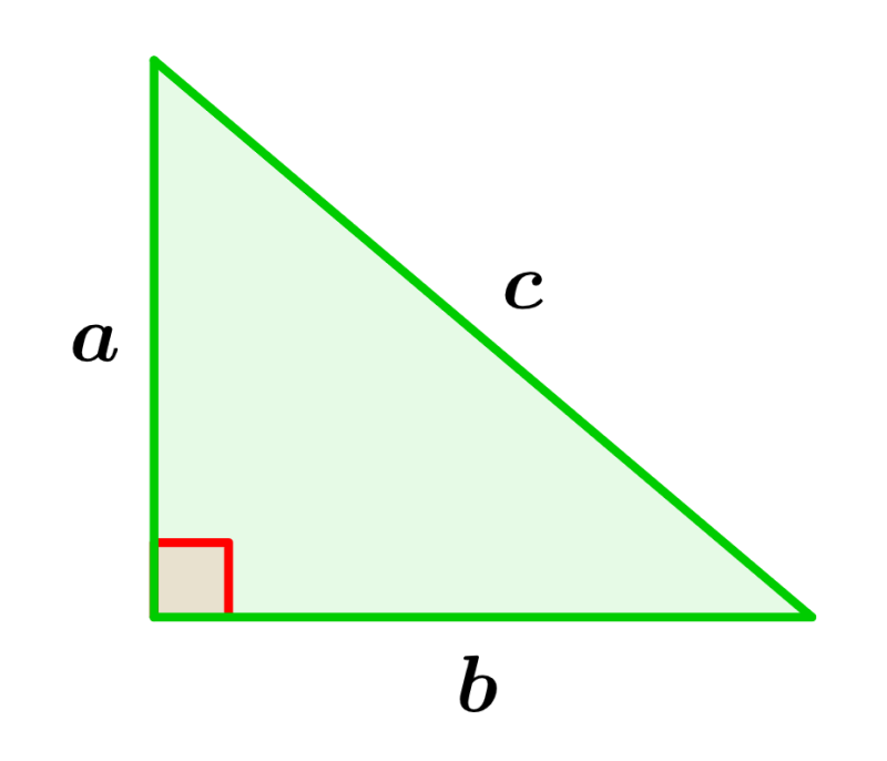 diagrama de un triángulo rectángulo 2