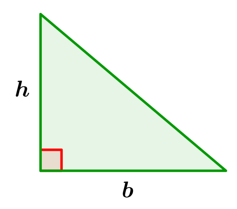diagrama de un triángulo rectángulo