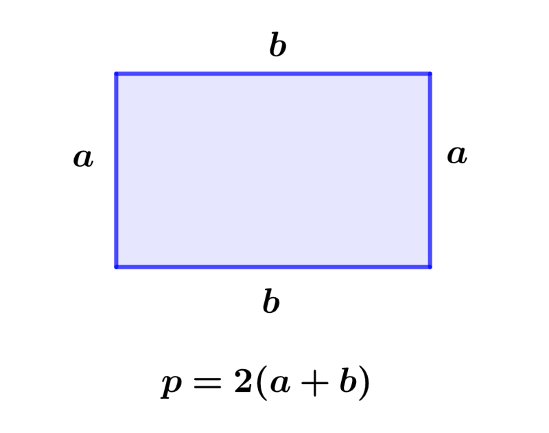 formula de perimetro de un rectangulo