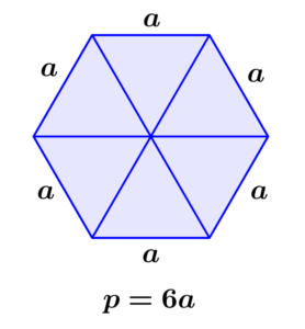 fórmula del perimetro de un hexágono