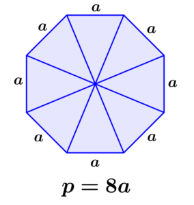 fórmula del perímetro de un octágono