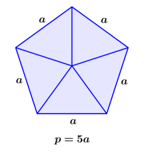 fórmula del perimetro de un pentágono