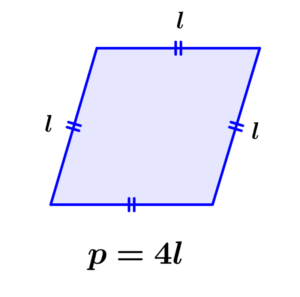formula del perímetro de un rombo