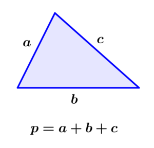 fórmula del perímetro del triángulo escaleno