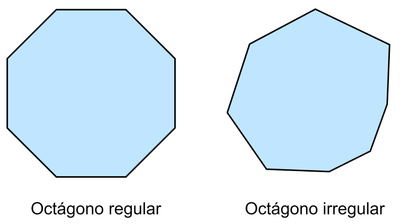 octagono regular y octagono irregular