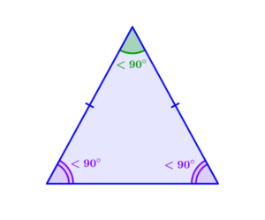 triángulo isósceles acutángulo