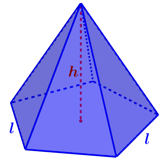 dimensiones de una piramide pentagonal