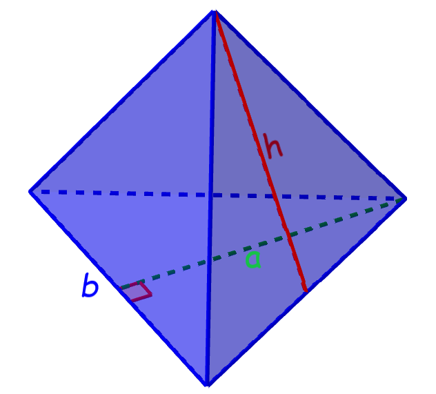 dimensiones de una piramide triangular con altura lateral