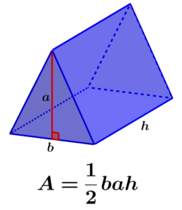 formula del volumen de un prisma triangular