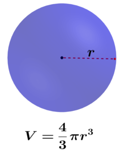 fórmula del volumen de una esfera