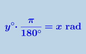 formula para convertir de grados a radianes