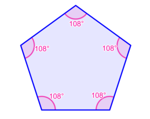 ángulos internos de un pentágono