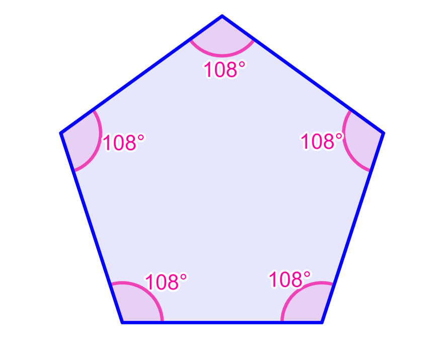 Arriba 44+ imagen cuánto mide cada ángulo interior de un pentágono regular