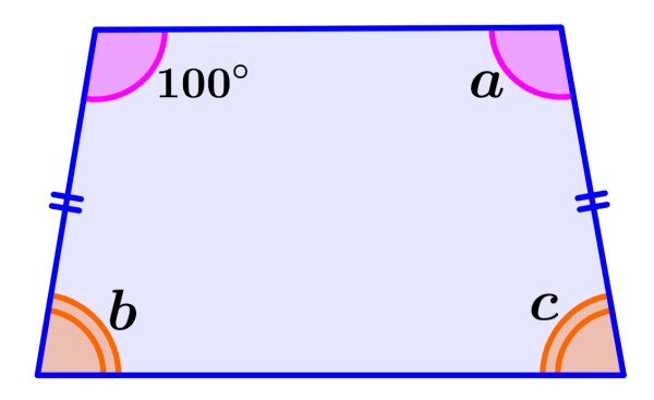 ejemplo 1 de ángulos internos de un trapecio isósceles