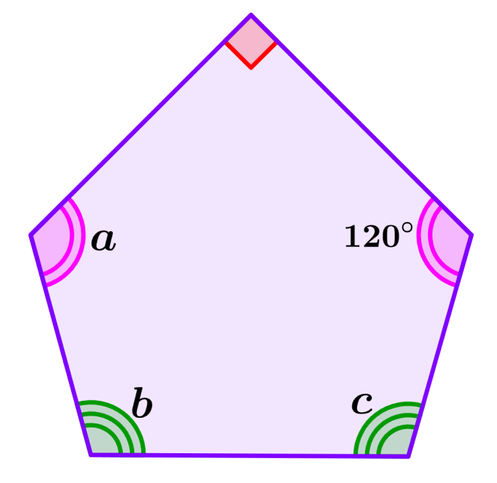 ejemplo 2 de ángulos de un pentágono