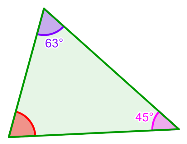 ejemplo 2 de ángulos de un triángulo escaleno