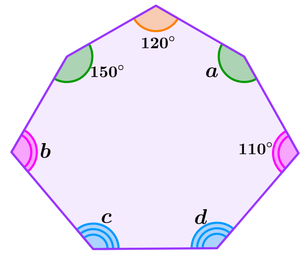 ejemplo 4 de ángulos internos de un heptágono