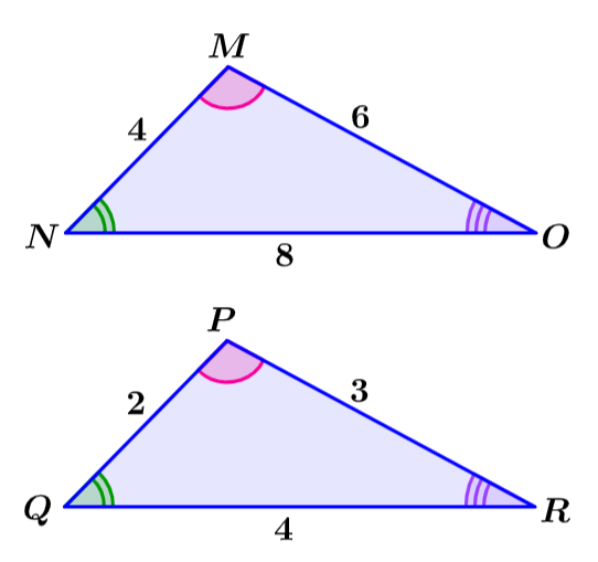 ejemplo de figuras semejantes con dimensiones de lados