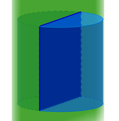 sección transversal rectangular de un cilindro