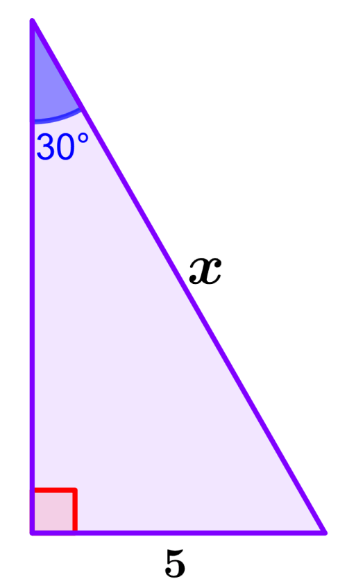 ejercicio 1 de triángulos especiales 30°-60°-90°