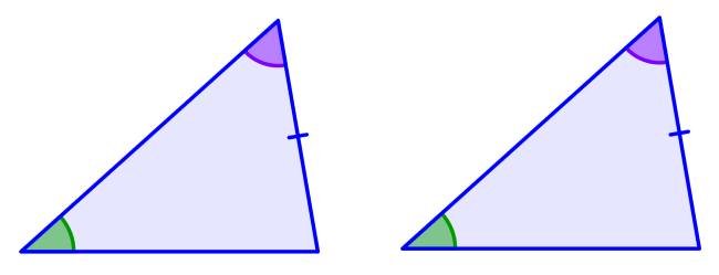 triángulos congruentes por criterio ángulo-ángulo-lado