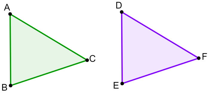 Triángulos Semejantes y Congruentes con Ejercicios