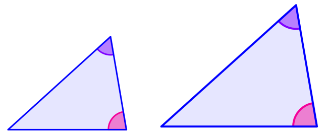 triángulos semejantes por criterio ángulo-ángulo
