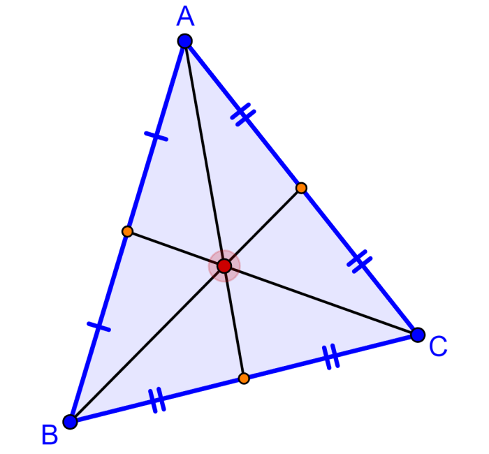 centroide de un triángulo
