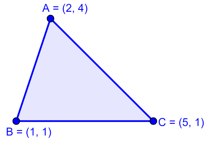 circuncentro de un triángulo ejercicio 1