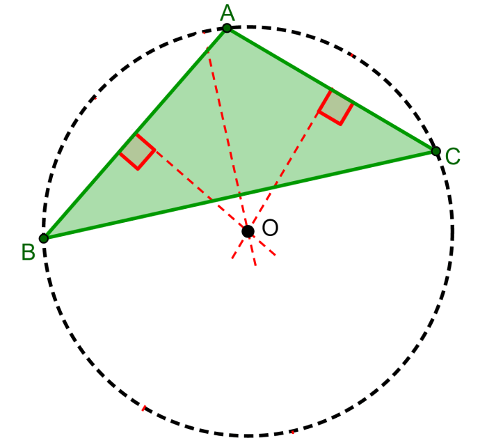 circuncentro de un triángulo obtuso