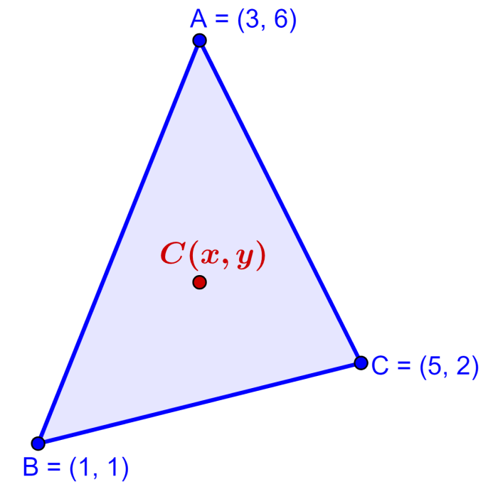 ejercicio 1 de centroide de un triángulo