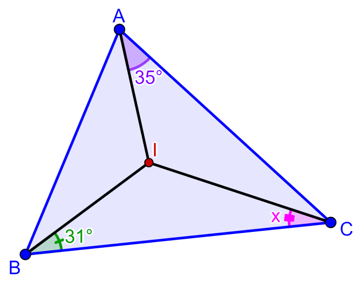 ejercicio 1 de incentro de un triángulo