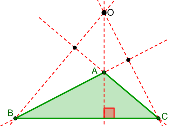 ortocentro de un triángulo obtuso