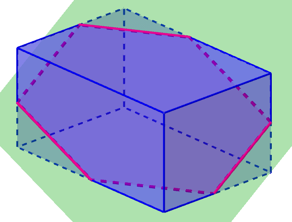 seccion transversal hexagonal de un prisma rectangular