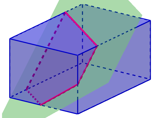 seccion transversal pentagonal de un prisma rectangular