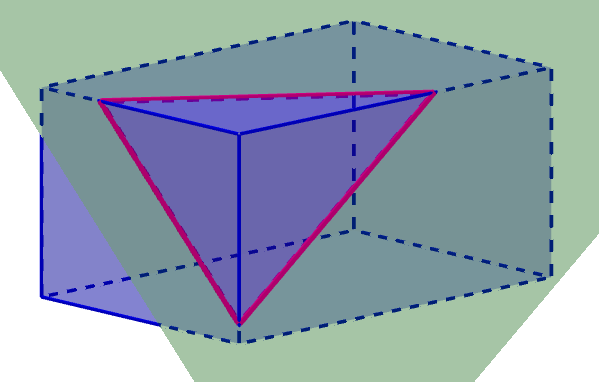 seccion transversal triangular de un prisma rectangular