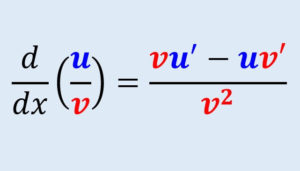 Fórmula para la regla del cociente de derivadas