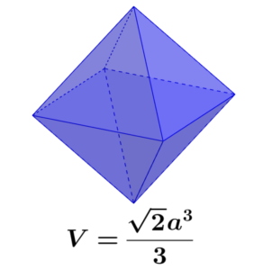 Formula del volumen de un octaedro