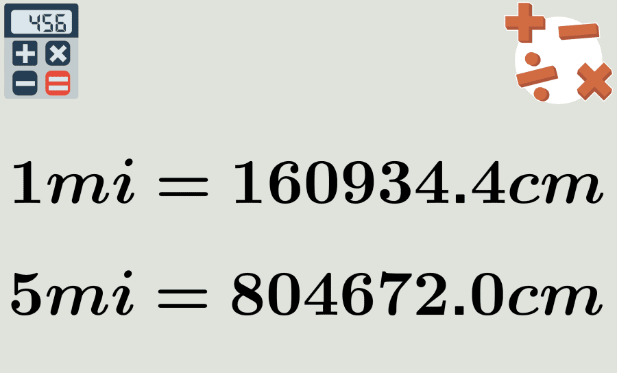🖩 Calculadora de Millas a Centímetros (mi → cm)