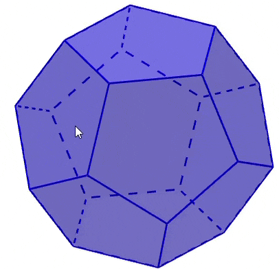 Caras de un dodecaedro