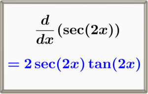 Derivada de secante de 2x, sec(2x)