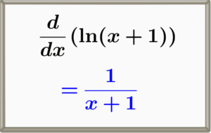 Derivada del logaritmo natural de x+1