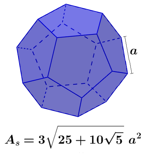 Área Superficial de un Dodecaedro – Fórmula y Ejercicios