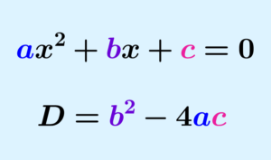 Fórmula del discriminante de una ecuación cuadrática